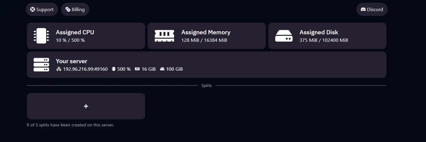 Image of our server splitting feature